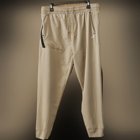 bcg ACADEMY LTD Training Stretch Pants w/ Pockets Tan Khaki Athletic Men size L - Picture 1 of 16